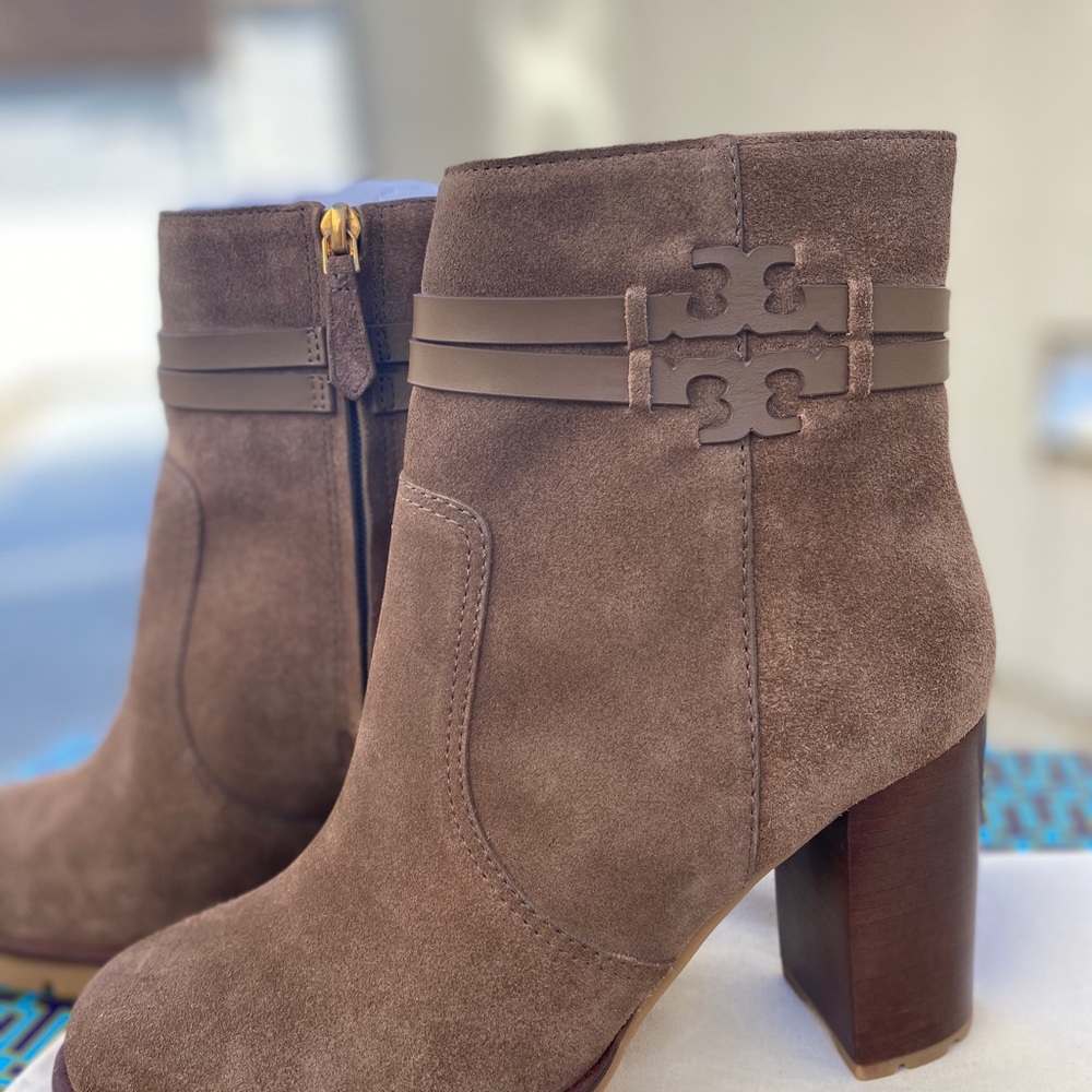 SOLD. Only 9 left Tory Burch Leigh Lug Sole Bootie - Picture 2 of 4